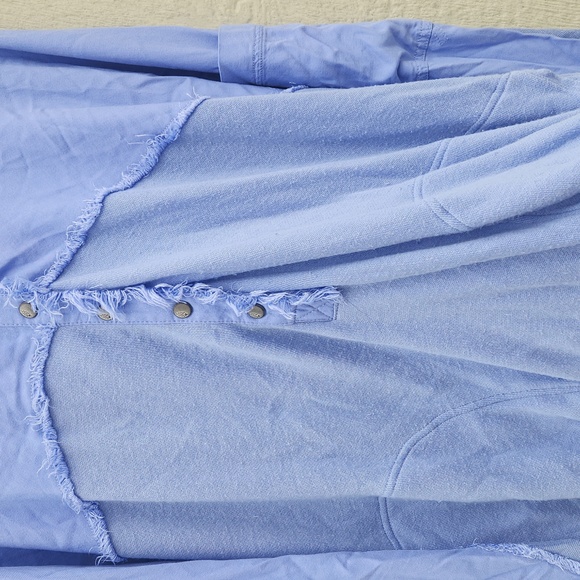 Free People Movement Windy Meadow Periwinkle Lightweight Large Hoodie Sporty - Picture 3 of 7